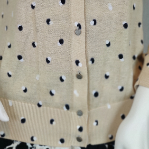 2 For $12 AT Loft Dot Button Up Cardigan Size XS - Picture 5 of 10